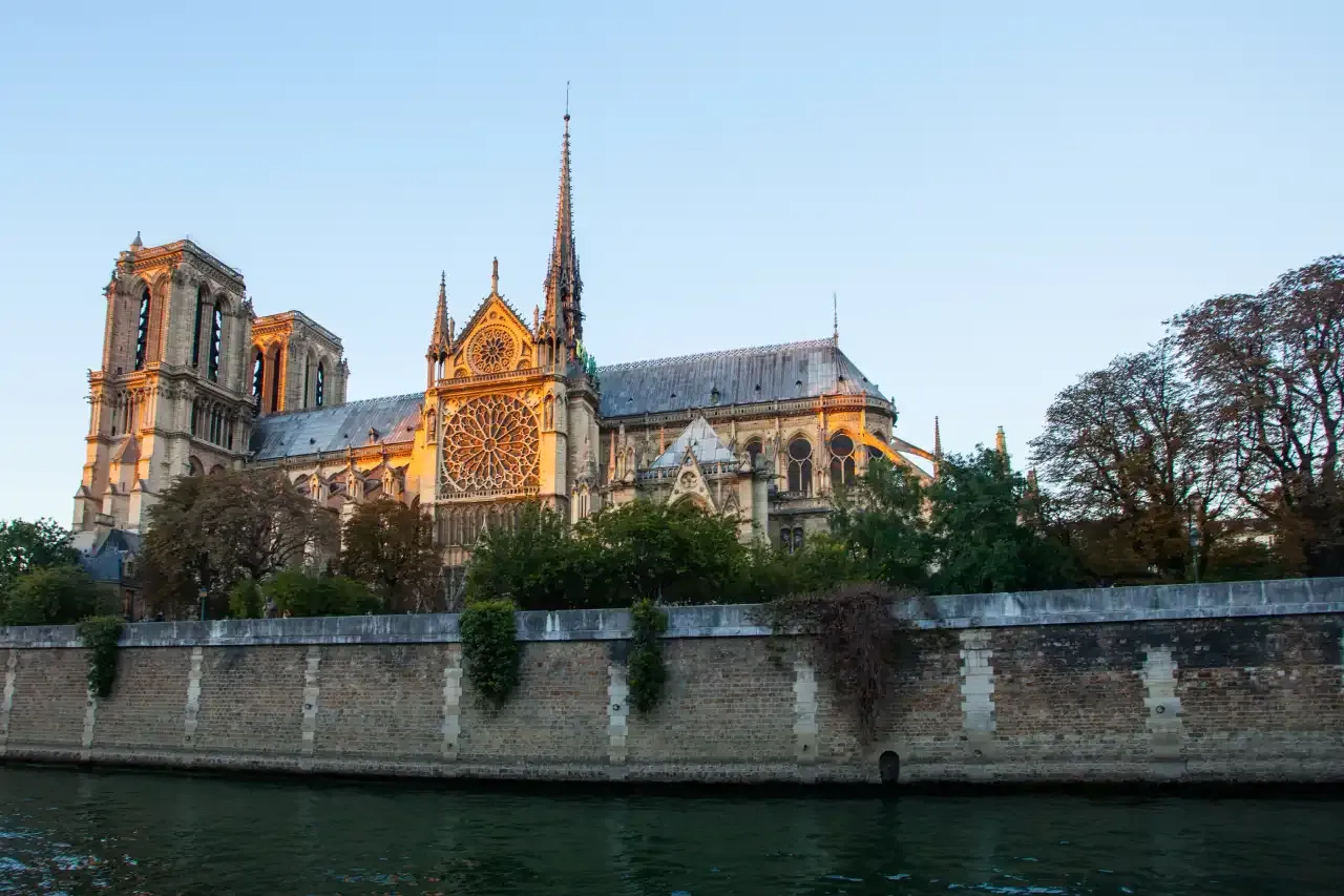 Notre Dame Cathedral from the River Seine